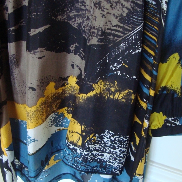 See by Chloe Silk Mixed Print Top Blouse With Sleeves SZ US 8 - Picture 3 of 8